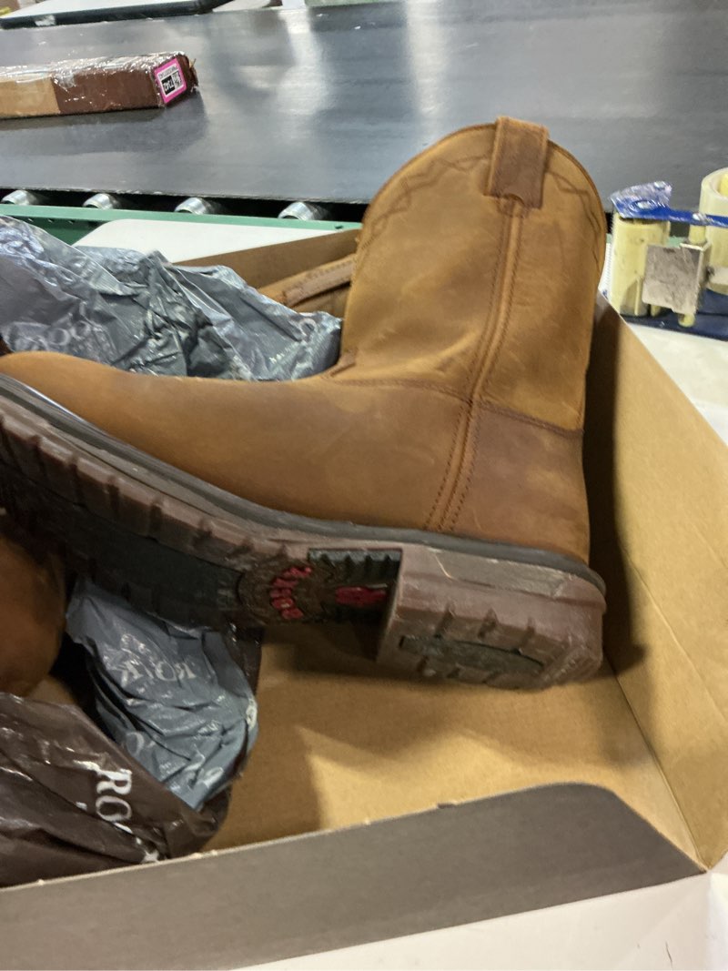 Condition photo showing Good Condition for rocky original ride roper western boot 9.5 wide trail brown