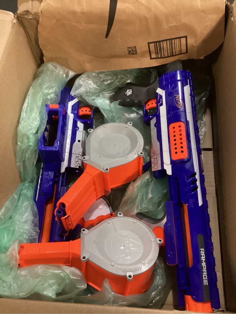 Condition photo showing As Is for NERF Rampage N-Strike Elite Toy Blaster with 25 Dart Drum Slam Fire for Kids, Teens, & Adults (Amazon Exclusive)