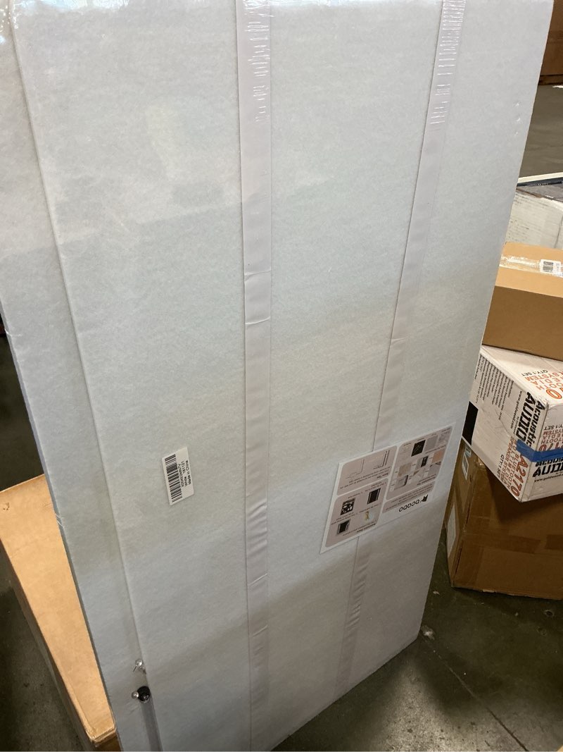 Condition photo showing New/Like New for Large Bulletin Board, Foldable 72x48 Inches Cork Board Alternative, Large Felt Board Decorative Pin Board for Wall, Foldable Photo Board Self-Adhesive Vision Board with 36 Pushpins White