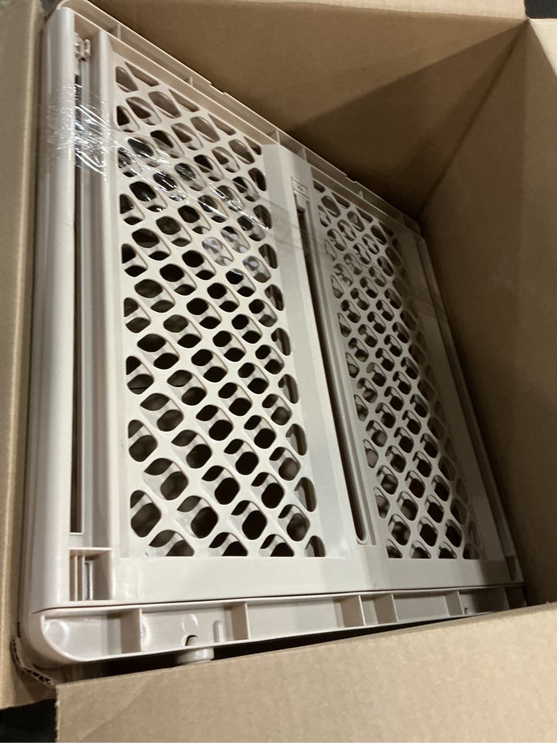 Condition photo showing As Is for Toddleroo by North States - Supergate Ergo Baby Gate: Plastic Baby Gate for Stairs & Doorways - Adjustable Indoor Safety Gate - Made in USA - 26 to 42 Inches Wide - 26 Inches Tall - Sand