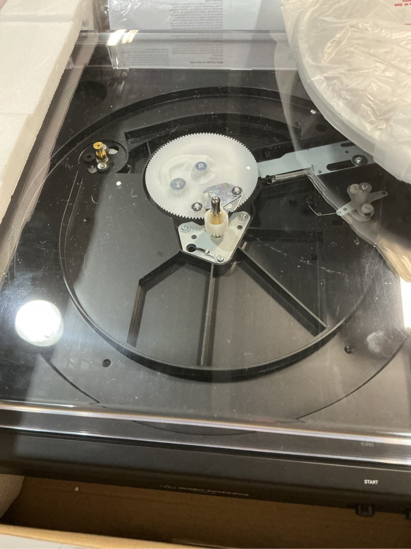 Condition photo showing As Is for Audio-Technica AT-LP60XBT-BK Fully Automatic Wireless Belt-Drive Turntable (Black) (ATLP60XBTBK) Black Standalone Turntable