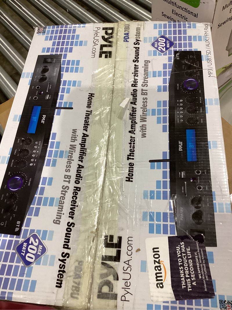 Condition photo showing Good Condition for Pyle Bluetooth Home Theater Amplifier - 200 Watts into 5 Channels with Subwoofer Out, Wireless Streaming, USB/SD with MP3 player, RCA Input, FM Radio, LCD Display - PDA7BU