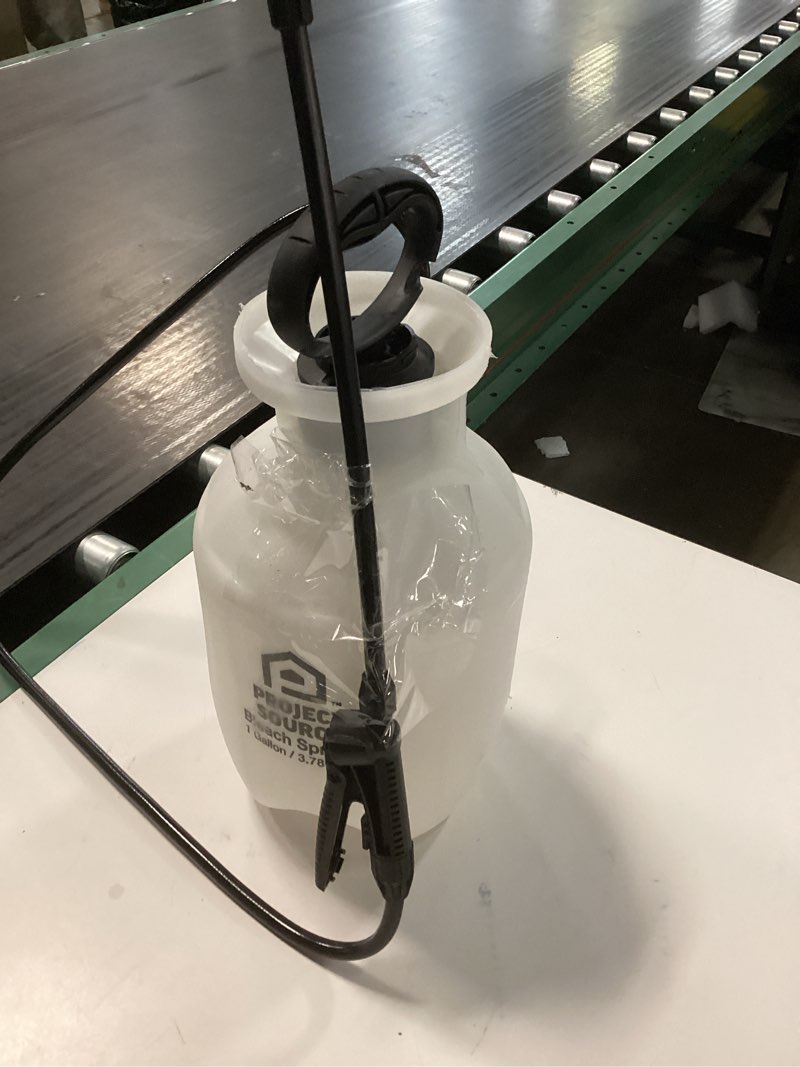 Condition photo showing New/Like New for chapin international chapin 20074 1-gallon bleach sprayer with spray shield, with bonus, transulent white