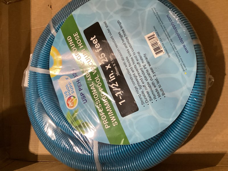 Condition photo showing Good Condition for u.s. pool supply 1-1/2" x 25 foot professional above ground swimming pool vacuum hose with swivel cuff - removable cuff, cut to fit - compatible with filter pumps, filtration systems, chlorinators