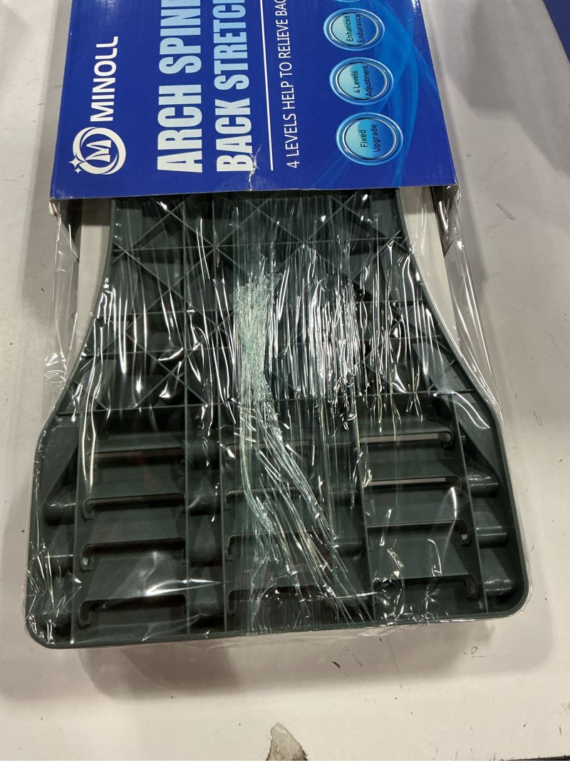 Condition photo showing New/Like New for Back Stretcher for Lower Back Pain Relief, Multiple Level Adjustable Arch Lumbar Back Cracker Board, Back Cracking Device, Back Massager for Scoliosis, Spine Decompression Support Grey