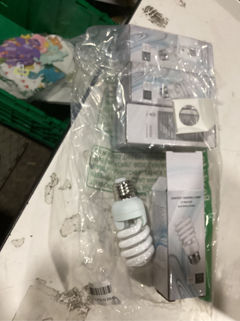 Condition photo showing Good Condition for e26 cfl light bulbs 13watt, t2 spiral soft white 2700k 900lm e26 medium base compact fluorescent light bulbs, ul approved, 120v 60hz, self ballasted cfl bulbs (60watt equivalent), pack of 4
