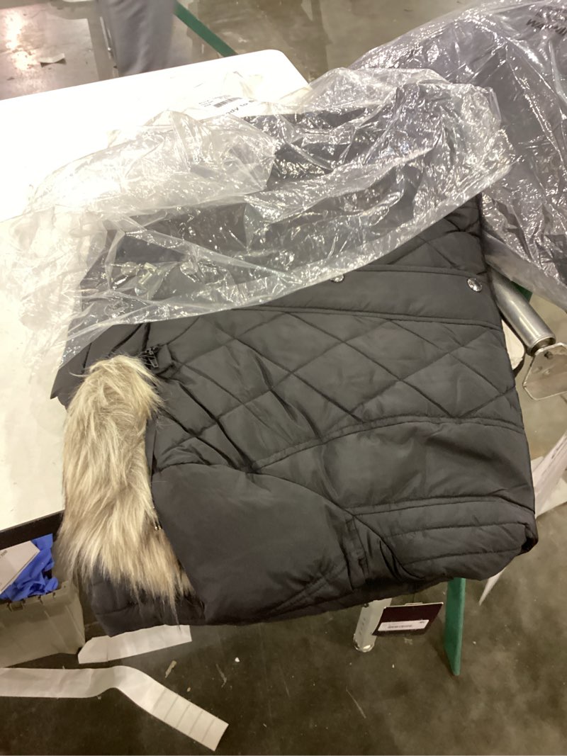 London Fog Women's Diamond Quilted Down Coat, Black, X Large