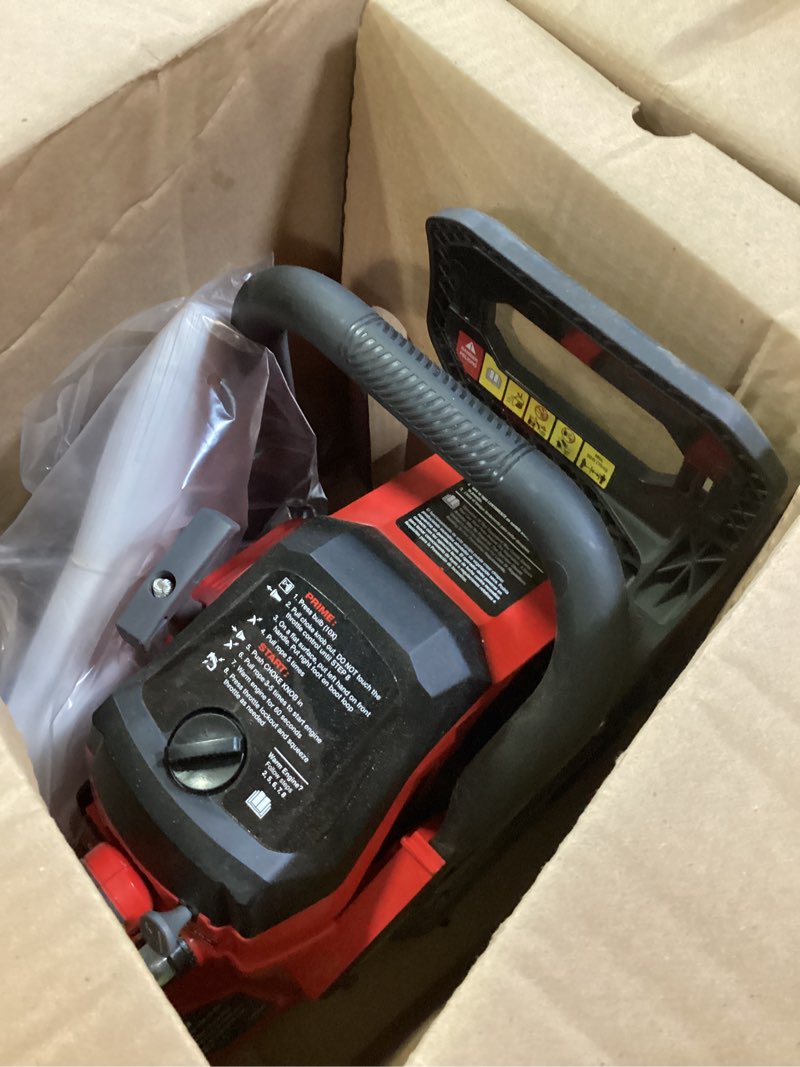 Condition photo showing As Is for craftsman s1800 42-cc 2-cycle 18-in gas chainsaw