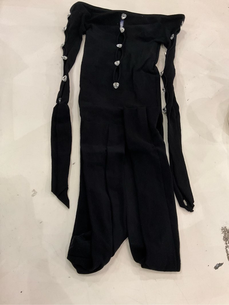 Condition photo showing New/Like New for Women's Sexy Mesh One Piece Jumpsuit High Stretch Rave Long Sleeves Clubwear Bodysuit Party Night Outfits