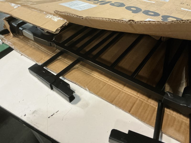 Condition photo showing As Is for Babelio 29-43" Magnetic Baby Gate for Stairs,Doorways House,Kitchen,30" Tall Pet Door with Baffles,Pressure Mounted & Dual-Lock Design Safety for Kids Toddler,Auto-Close/Hold-Open,Black Black 29-43"Wide,30"Tall