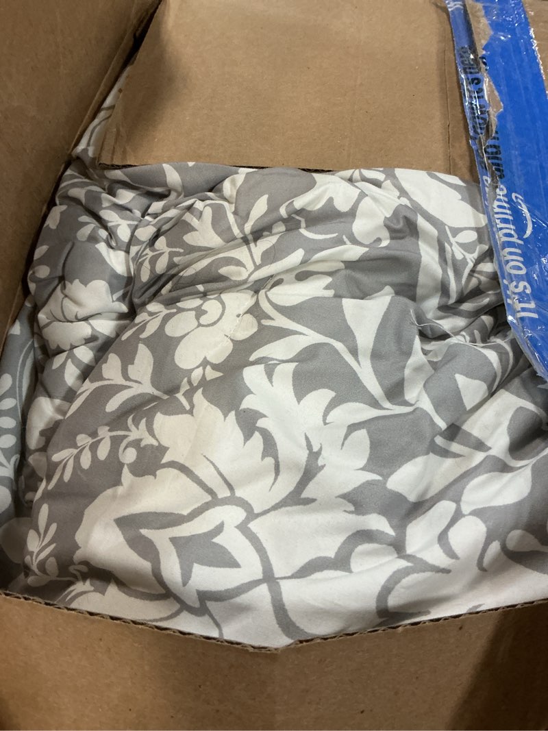 Condition photo showing As Is for sunshine nicole reversible comforter set, brushed microfiber fabric with embroidery for front and pr