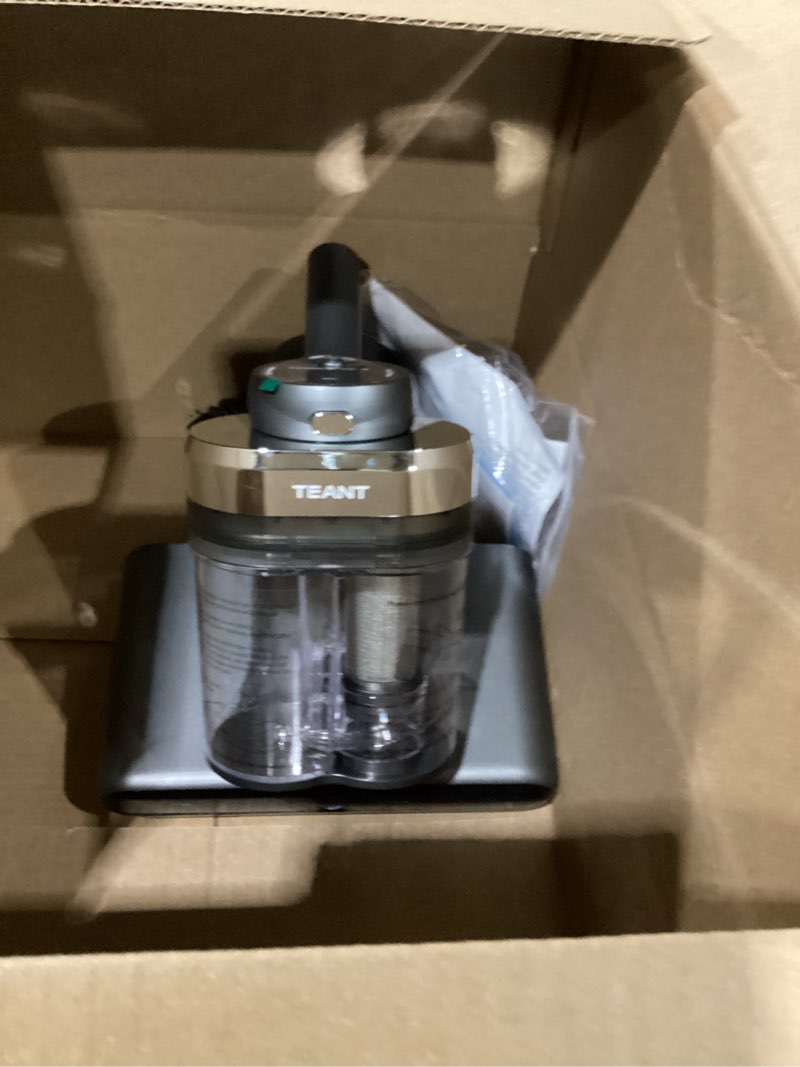 Condition photo showing As Is for teant mattress vacuum bed vacuum cleaner with 253.7nm uv-c light, hyper helix motor with 16kpa strong suction & 33000 rpm/min tapping, hepa filter, 149? heat & ultrasonic & anion for bed and pet. blue