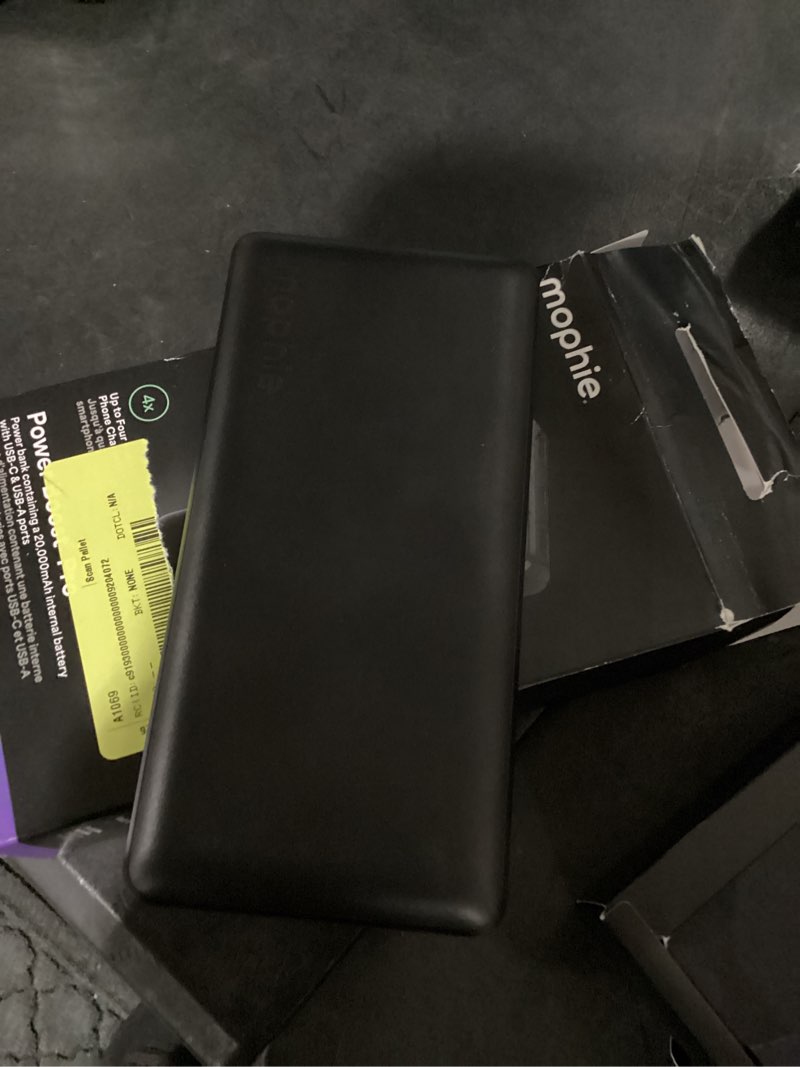 Condition photo showing Good Condition for working verified mophie power boost pro 20000 mah usb-a/usb-c power bank - black