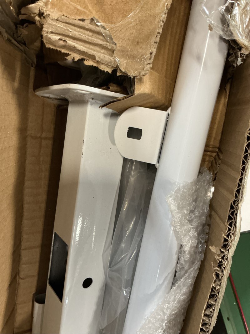 Condition photo showing Good Condition for Metty Metal Handrails for Outdoor Steps Suitable for 1 to 5 Steps- Wrought Iron Stair Railing- Step Steady with 5 Feet Handrailing- Safe Indoor Home Banisters (White-Straight, 5 Step)