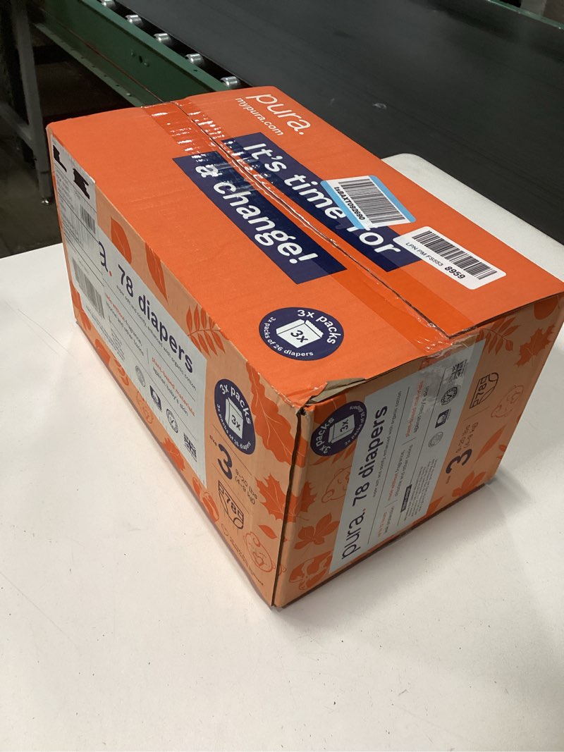 Condition photo showing New/Like New for Size 3 Eco-Friendly Diapers (9-20 lbs) Totally Chlorine Free (TCF),Hypoallergenic, Soft Organic Cotton, Sustainable, up to 12 Hours Leak Protection, Allergy UK,26 Count (Pack of 3) (78 Baby Diapers) Size 3 78