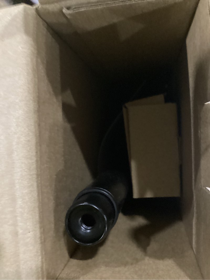 Condition photo showing As Is for TONIAL Bay Window Curtain Rods, 36 to 72 Inch Center Rod for window, 20 to 36 Inch Side Rods for windows 3/4 Inch Decorative Drapery Rods with Small Cap Finial, Light Black Light Black 36-72"(3 sided)