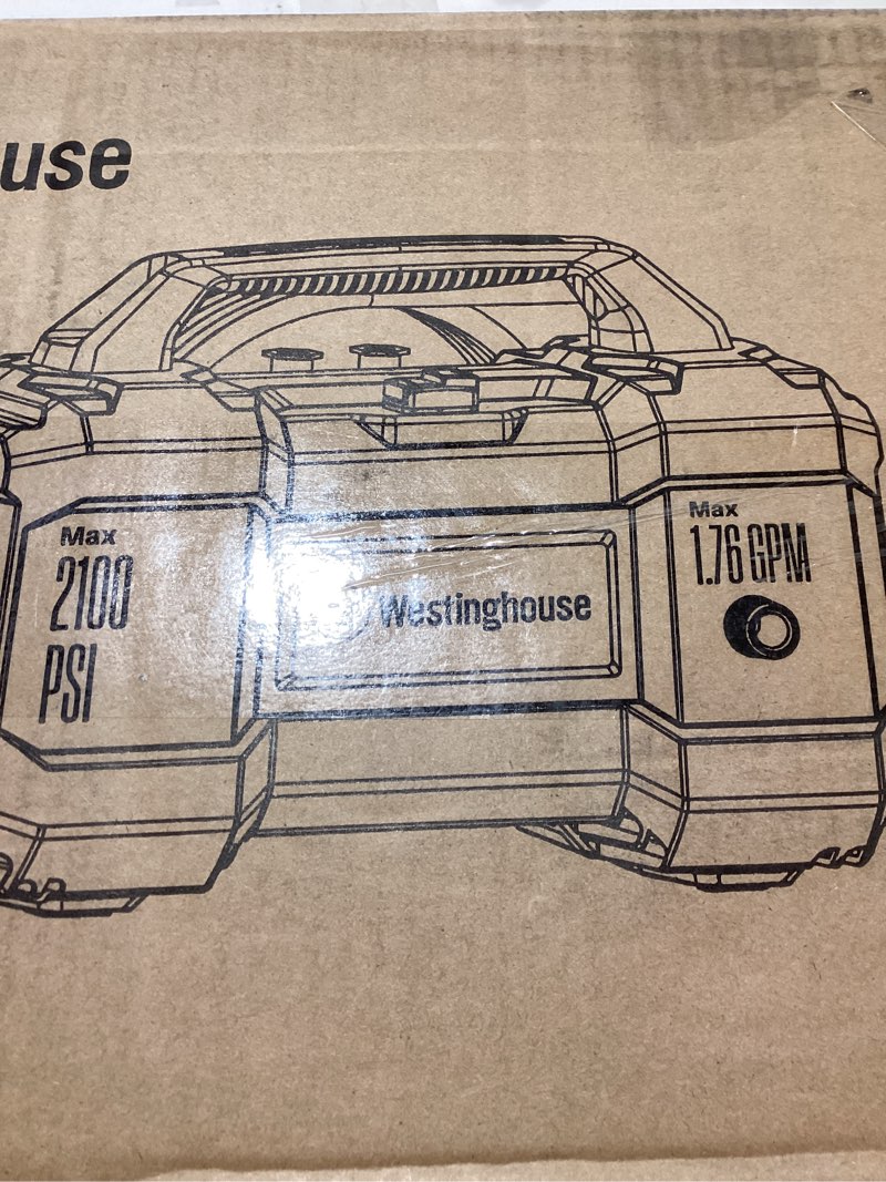 Condition photo showing New/Like New for Westinghouse ePX3100v Electric Pressure Washer, 2100 Max PSI 1.76 Max GPM, Built-in Carry Handle, Detachable Foam Cannon, Pro-Style Steel Wand, 3-Nozzle Set, for Cars/Fences/Driveways/Home/Patios 2100 Max PSI - Handheld
