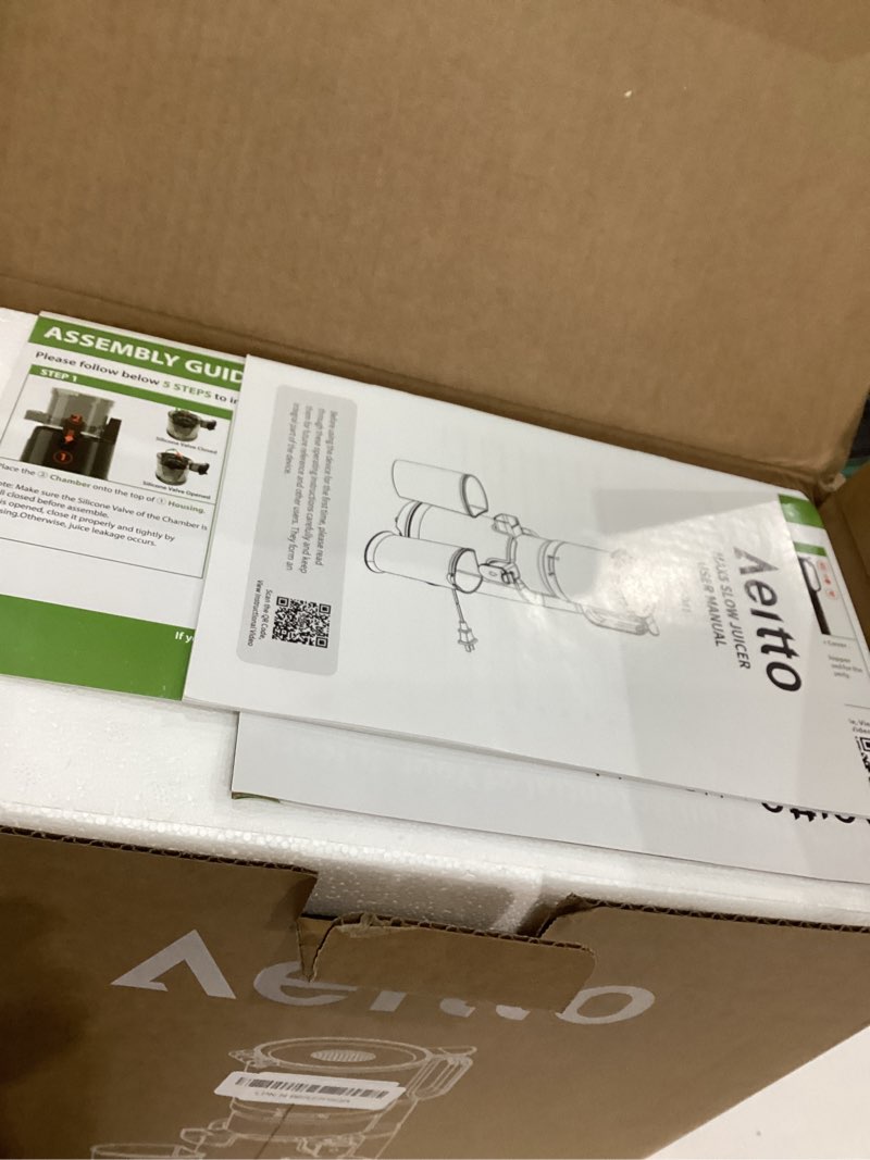 Condition photo showing Good Condition for Aeitto Juicer Machines, 5.3" Extra Large Feed Chute Cold Press Juicer, Fit Whole Vegetables & Fruits, Easy to Clean, High Juice Yield,Slow Masticating Juice Extractor,Self Feeding