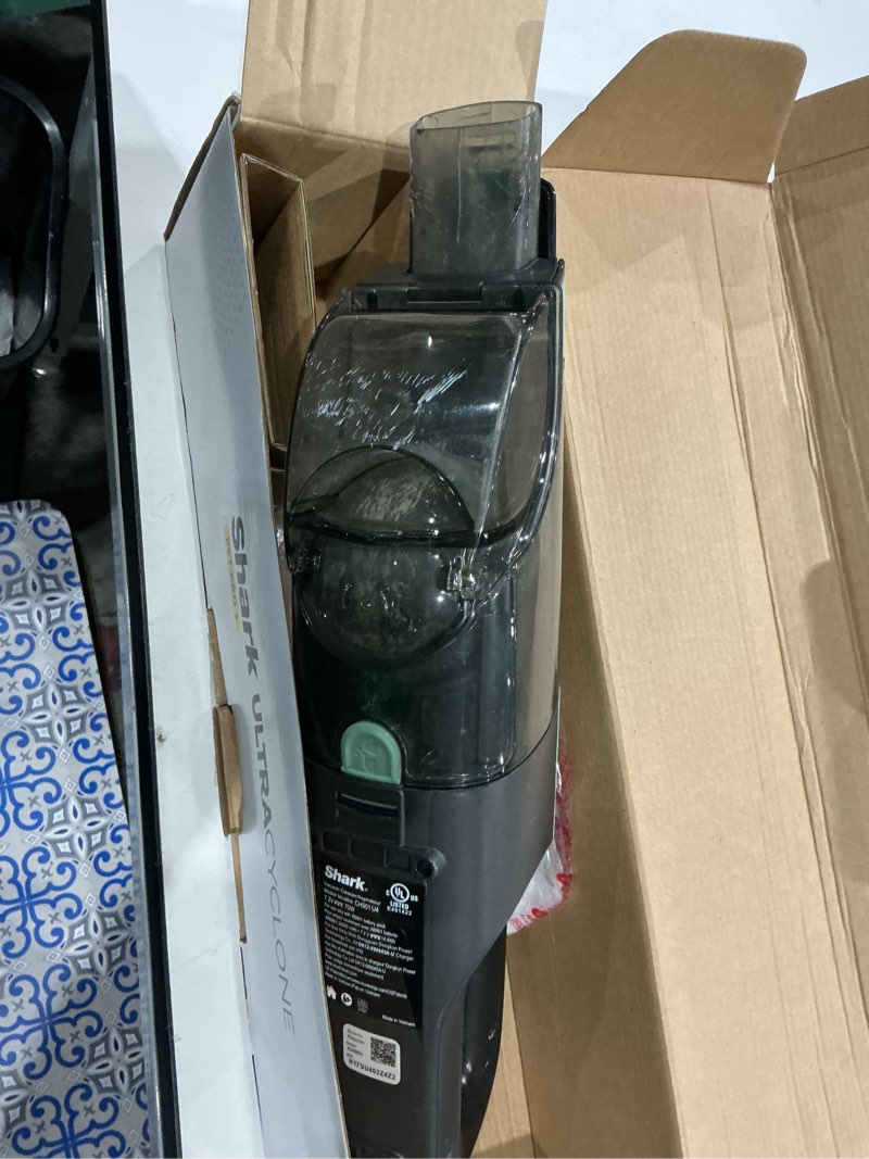 Condition photo showing As Is for shark ultracyclone pet pro plus cordless hand vacuum, powerful suction, handheld vacuum for car & home, pet power brush, crevice tool, scrubbing brush, xl dust cup, black, ch951