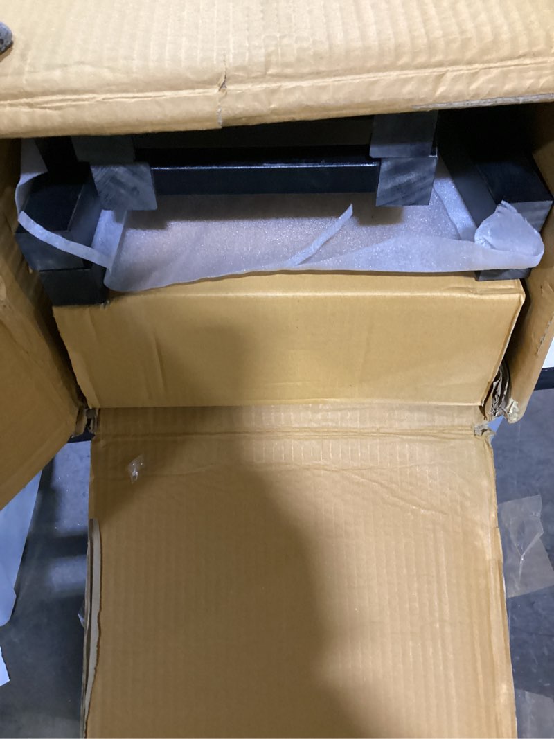 Condition photo showing Good Condition for Amazon Basics Solid Wood Saddle-Seat Kitchen Counter Barstool with Footrest, Easy Assembly - 24-Inch Height - Black - Set of 2 Black 24''