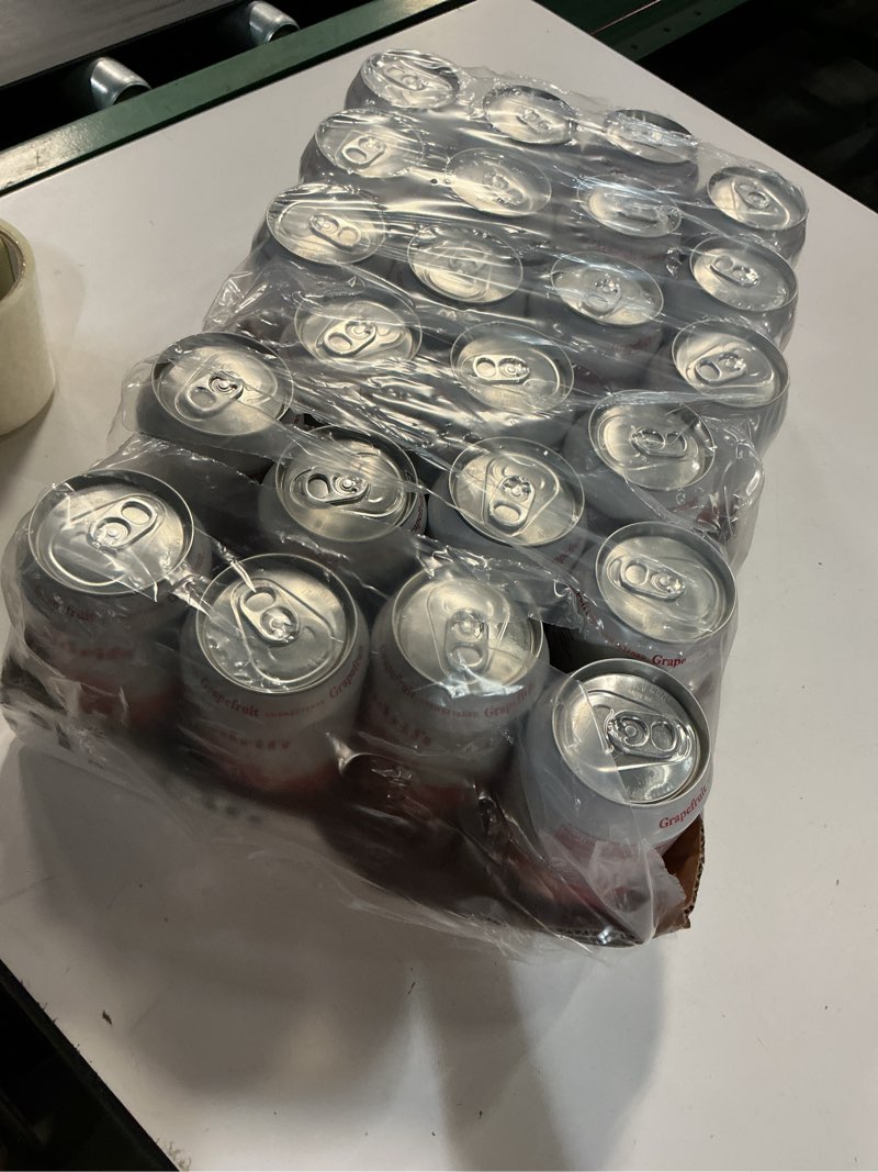 Condition photo showing New/Like New for (B.B 05/07/26) Spindrift Sparkling Water, Grapefruit Flavored, Made with Real Squeezed Fruit, (Only 15 Calories per Can), 12 Fl Oz (Pack of 24) Grapefruit 12 Fl Oz (Pack of 24)