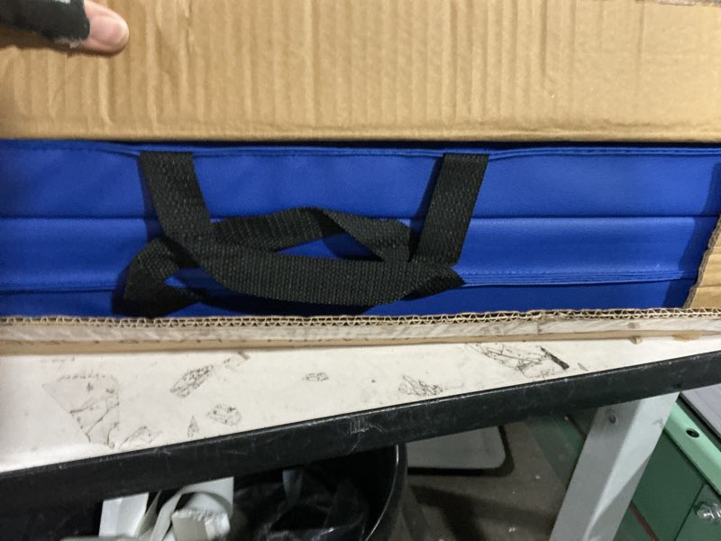 Condition photo showing Good Condition for ProSource Tri-Fold Folding Thick Exercise Mat 6’x2’ with Carrying Handles for MMA, Gymnastics, Stretching, Core Workouts Blue