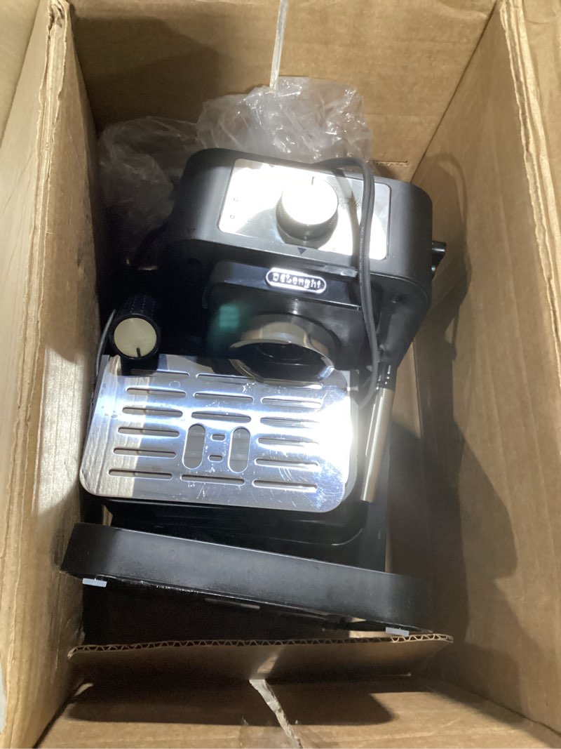 Condition photo showing Good Condition for De'Longhi Stilosa Manual Espresso Machine, Compact Coffee Maker, 15 Bar Pump Pressure, Manual Milk Frother Steam Wand for Authentic Single & Double Espresso, Lattes & Cappuccinos, Tamper Included