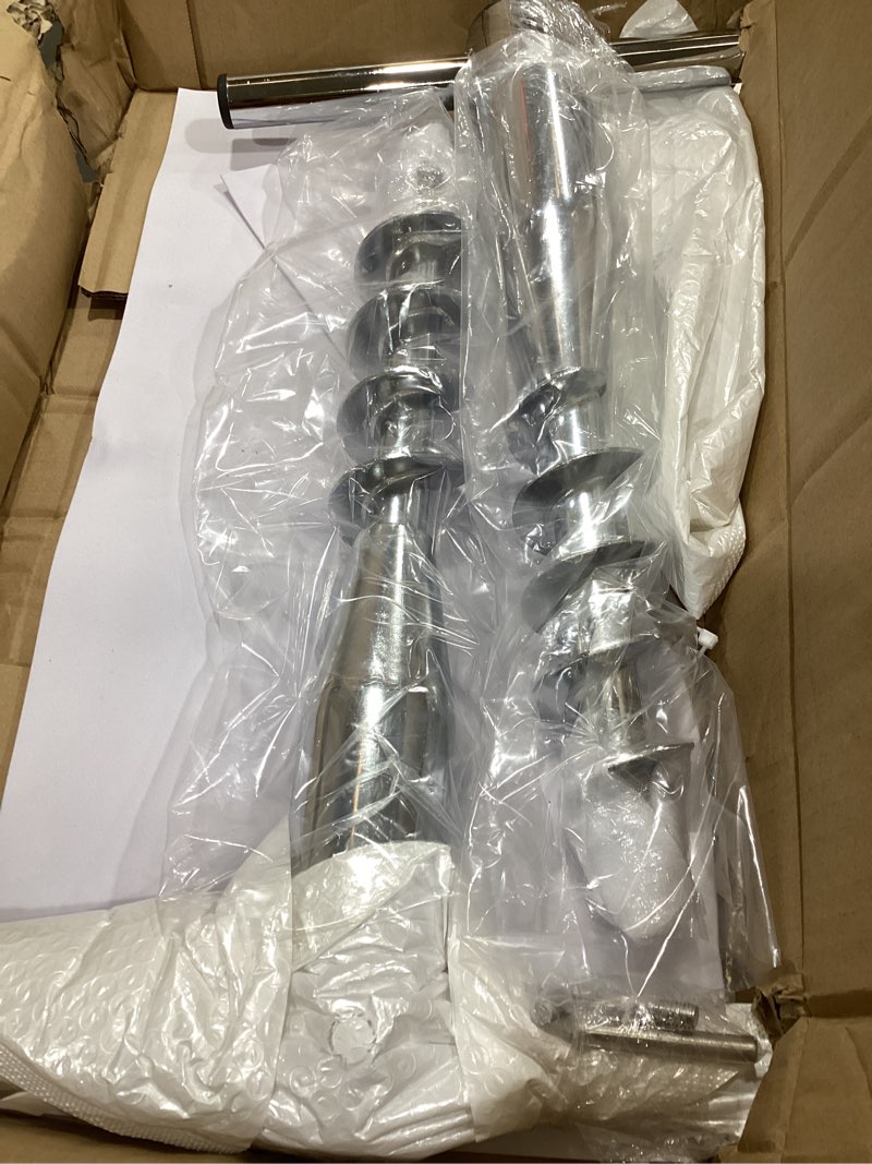 Condition photo showing Good Condition for beach umbrella sand anchor, heavy duty screw anchor for sand & grass, portable in-ground windproof base with 3 sleeve design, fully welded holder fits 1" to 2" outdoor umbrella poles, 2 pack