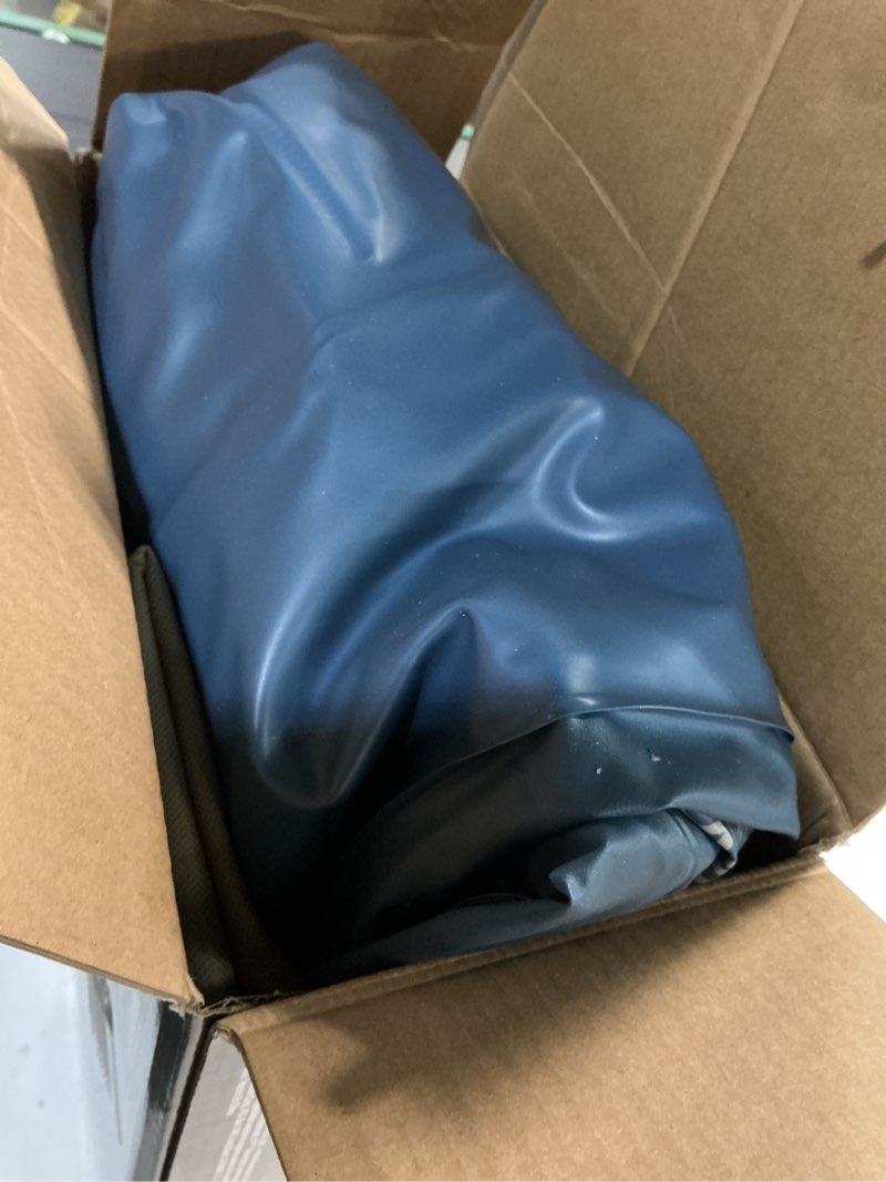 Condition photo showing As Is for intex mid rise hexbeam 14" electric pump queen air mattress - dark blue denim