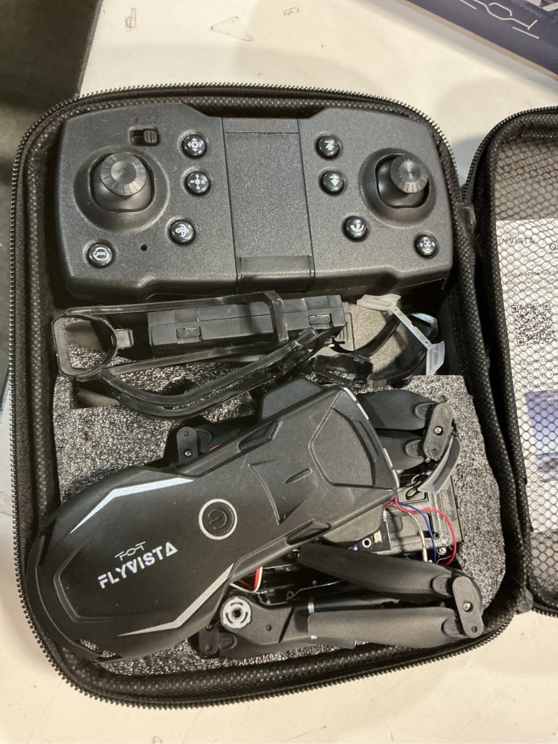 Condition photo showing As Is for cool mini drone with camera for kids adults beginners, 1080p fpv camera remote control drone for kids with 3 batteries, one-click take off/landing, altitude hold, headless mode, 360° flips, 3-gear speeds , emergency stop, toys gifts for adults beginner and kids