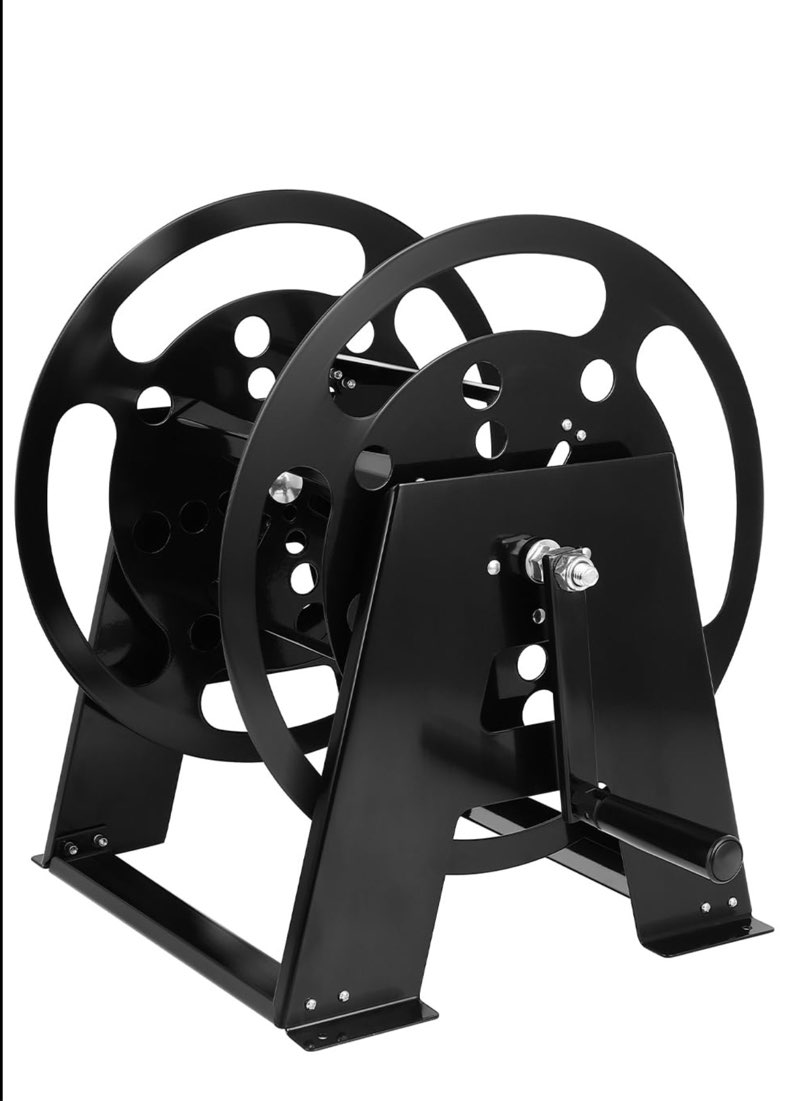 rv extension cord reel stand, 50-200 ft rv extension cord reel holder with durable bearings, m