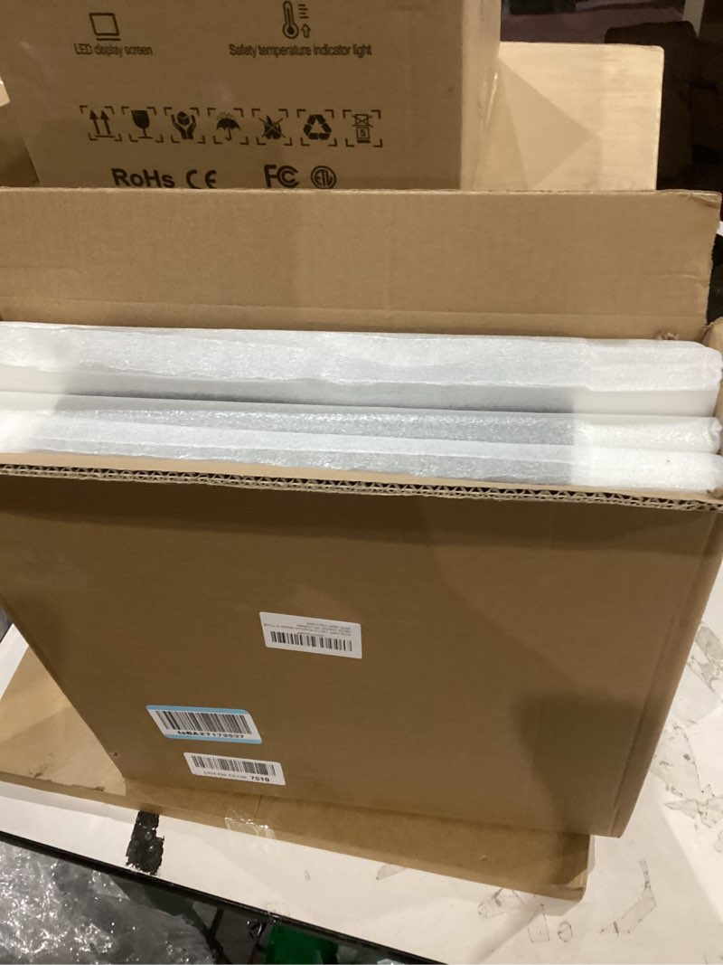 Condition photo showing New/Like New for KINLINK 14x14 Picture Frame, Black Square Solid Wood Frames for Pictures 8x8 with Mat or 14x14 without Mat, Wall Display Photo Frames Black 4 Pack Black 14x14