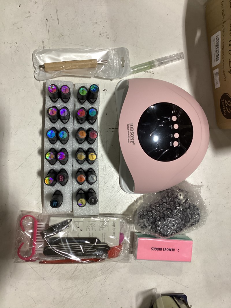 Condition photo showing Good Condition for jodsone 20 colors cat eye gel nail polish kit with base coat top coat 3-in-1 magnet uv soak off gel polish for at home diy nail art 20kit-ce
