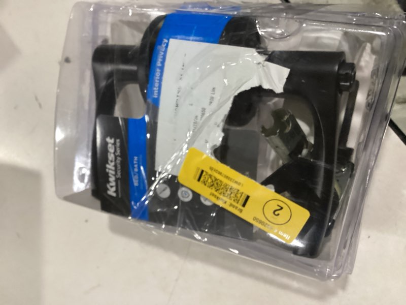 Condition photo showing Good Condition for Kwikset Henley Matte Black Interior or Bed/Bath Privacy Door Handle