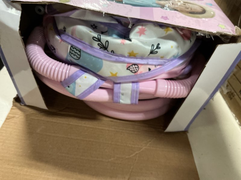 Condition photo showing Good Condition for baby doll stroller playset for girls toddlers 3-5 4-6 5-7 year old to play house games. stroller toy with 12.5" baby doll, dining chair, quilt pillow, 24 pcs doll accessories and 2 sets clothes.
