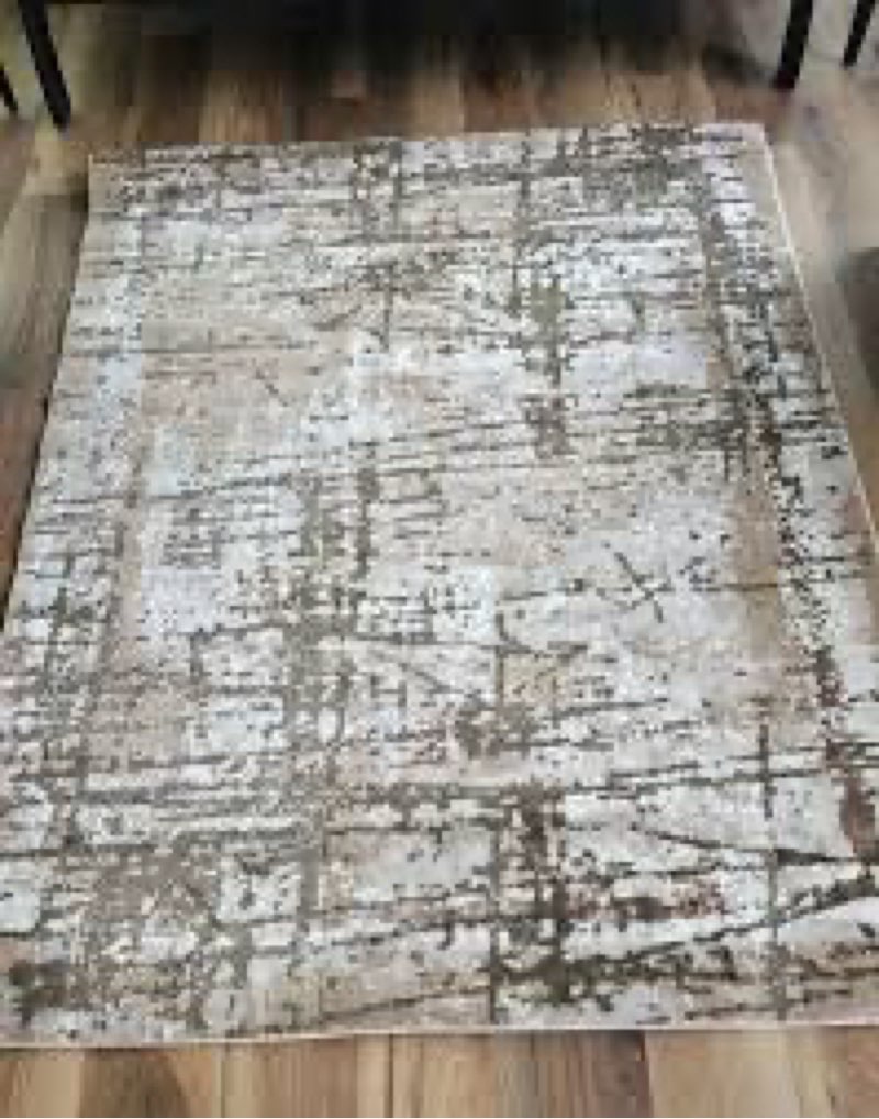 (Similar to stock photo) 5’ x 7’ Grey/Brown Abstract Area Rug