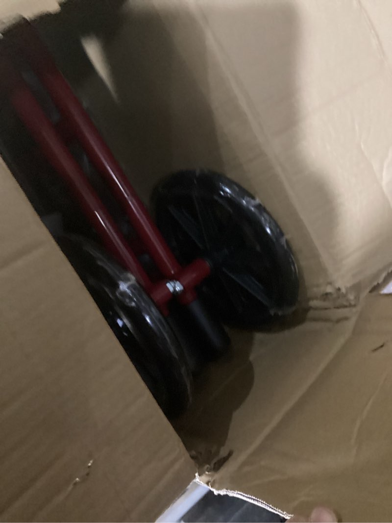 19" ultra lightweight transport bariatric wheelchair color: red