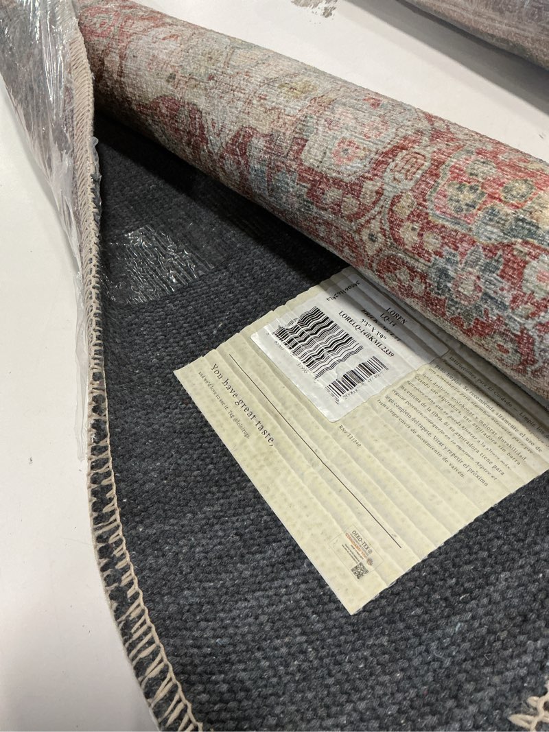 Condition photo showing New/Like New for Loloi II Loren Collection LQ-14 Brick/Multi 2'-3" x 3'-9" Accent Rug