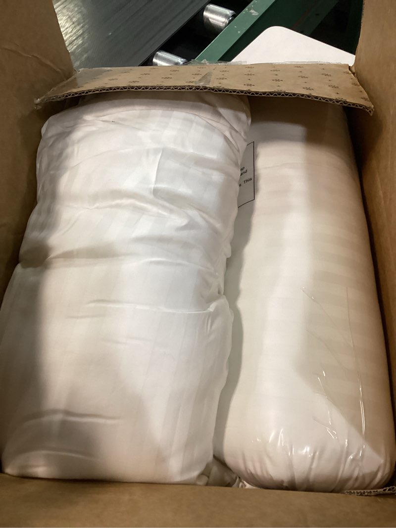 Condition photo showing As Is for Beckham Hotel Collection Bed Pillows Standard/Queen Size Set of 2 - Original Soft Down Alternative Pillow for Sleeping - Soft Support for Back, Stomach or Side Sleepers Queen / Standard White