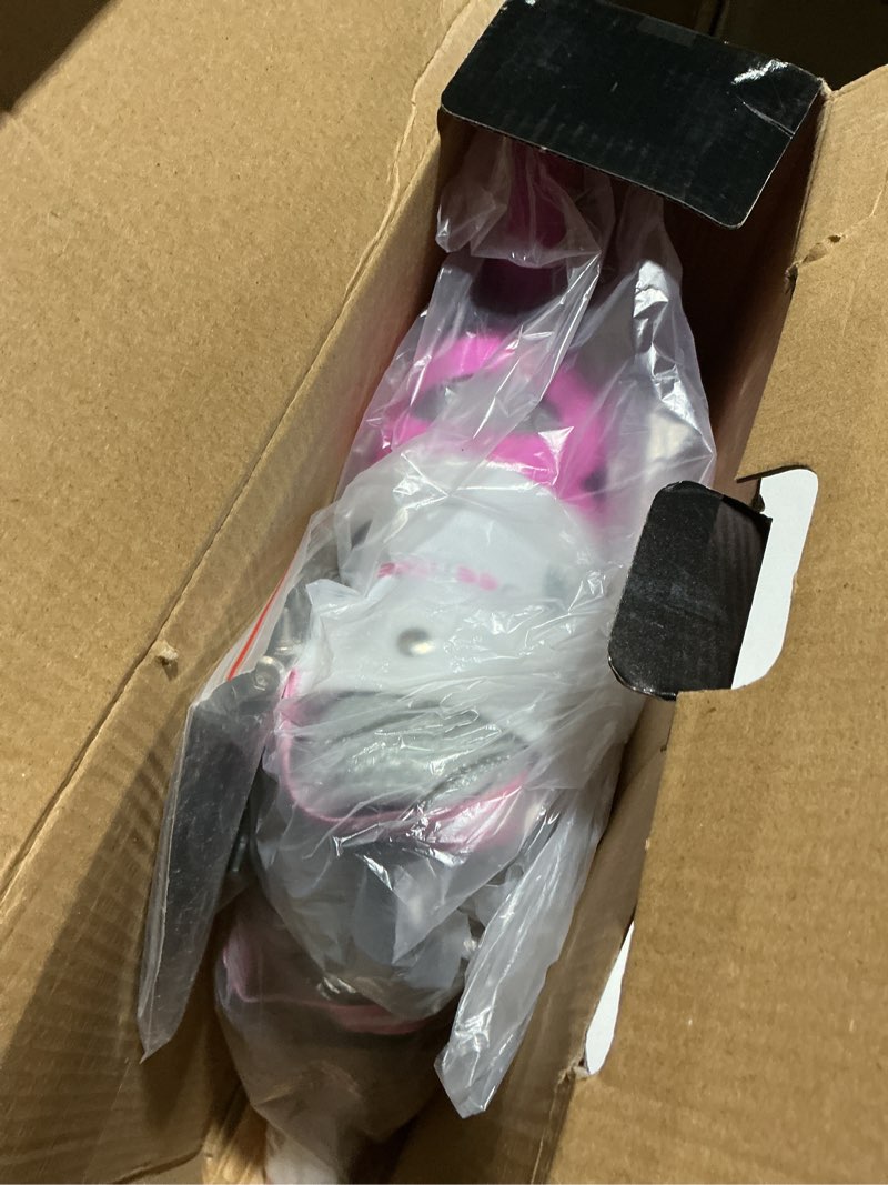 Condition photo showing Good Condition for 4 Size Adjustable Inline Skate for Kids,Children's Inline Skates with Light Up Wheel,Outdoor Illuminating Roller Skates for Girls,Boys and Beginners Pink-1 Small