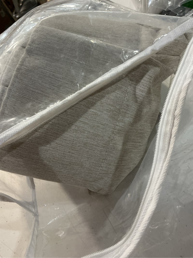 Condition photo showing Good Condition for oatmeal pinch pleated linen curtains 84 inch length 1 panels for bedroom living room textured semi sheer window curtain boho neutral back tab pinch pleat drape with hooks 84 inches long oatmeal 72"w x 84"l (pack of 1)