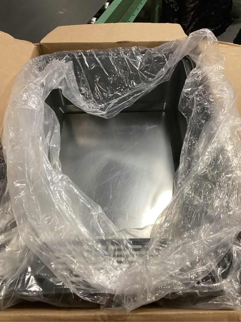 Condition photo showing As Is for Stainless Steel Litter Box, XL Metal Cat Litter Box with Lid, High Sided Extra Large Litterbox for Big Cats, Anti-Urine Leakage, Easy Cleaning, Non-Stick, Include Scoop and Mat X-Large