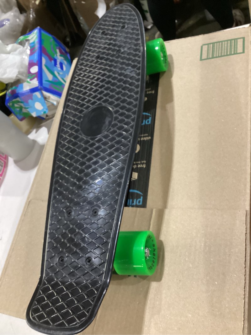 Condition photo showing As Is for Skateboards Complete 22 Inch Mini Cruiser Retro Skateboard for Kids Boys Youths Beginners
