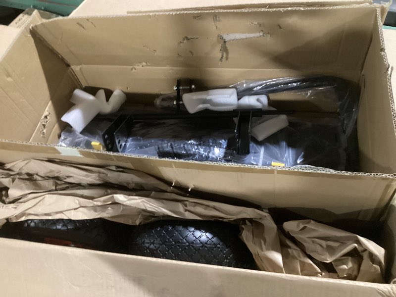 Condition photo showing Good Condition for Snow Shovel with Wheels,Heavy Duty Steel Snow Shovel Pusher for Driveways,Sidewalks,3 Level Adjustable Handle and Angle Blade Push Plow