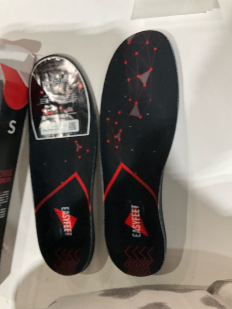 Condition photo showing As Is for Arch Support Insoles for Men Women - High Arch Shoe Inserts for Standing All Day - Plantar Fasciitis Relief Orthotic Insole for Flat Feet - Work Running Hiking Black S (Men 7-8.5/Women 8-9.5)