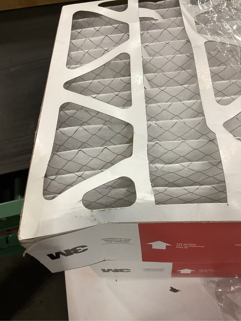 Condition photo showing As Is for filtrete 16-in w x 25-in l x 4-in merv 11 1000 mpr allergen defense electrostatic pleated air filter (2-pack)