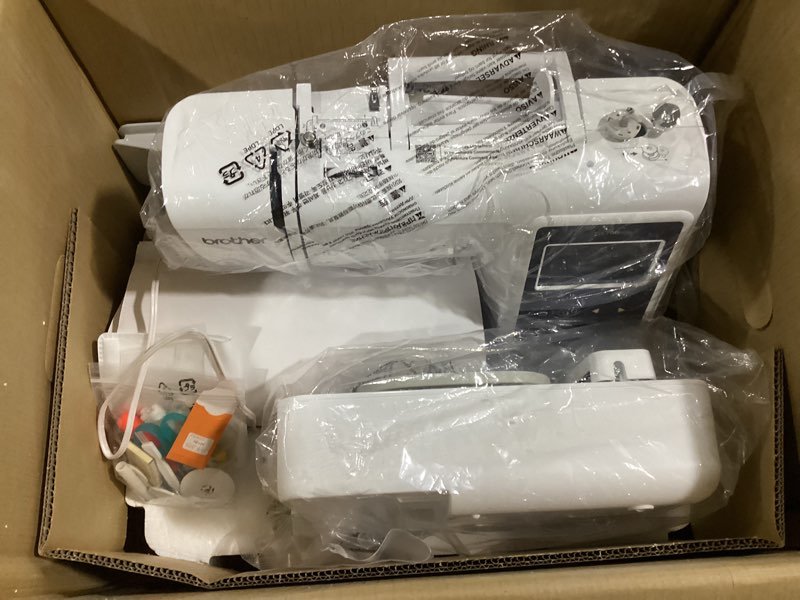 Condition photo showing Good Condition for brother se700 sewing and embroidery machine, wireless lan connected, 135 built-in designs, 103 built-in stitches, computerized, 4" x 4" hoop area, 3.7" touchscreen display, 8 included feet, white