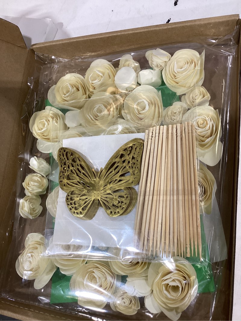 Condition photo showing New/Like New for gilprop 36 pcs 3d rolled artificial roses paper flowers for crafts graduation cap decoration wall decor mini crafts diy gift for graduation wedding shadow box frame cake topper white