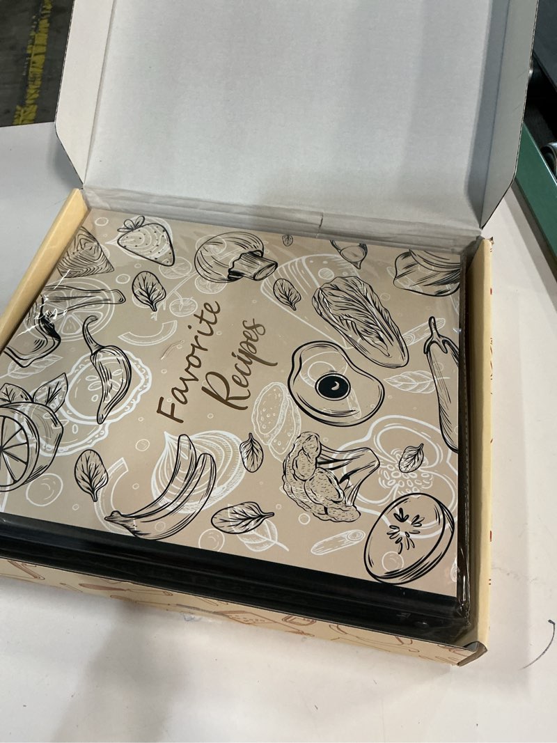 Condition photo showing New/Like New for LuBudingJoy Recipe Binder 8.5x11 3 Ring, Recipe Book to Write in Your own Recipes, Family Recipe Binder Full Page with Plastic Sleeves for Christmas Gifts (Oyster White) Full-Page Cards Oyster White