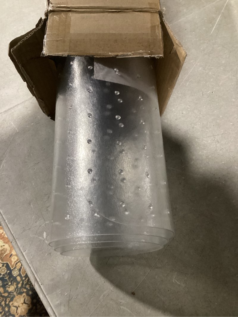 Condition photo showing Good Condition for BesWin Office Chair Mat for Carpet, 48'' x 36'' Clear Floor Mat for Low and No Pile Carpeted Floors, Thick and Sturdy Carpet Protector for Work, Home, Gaming, Easy Glide and Flat Without Curling 48" X 36" Rectangle